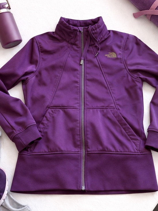 The North Face Jackets & Blazers - The North Face Full Zip Hoodie Women L Purple Fleece Lined Athleisure in EUC